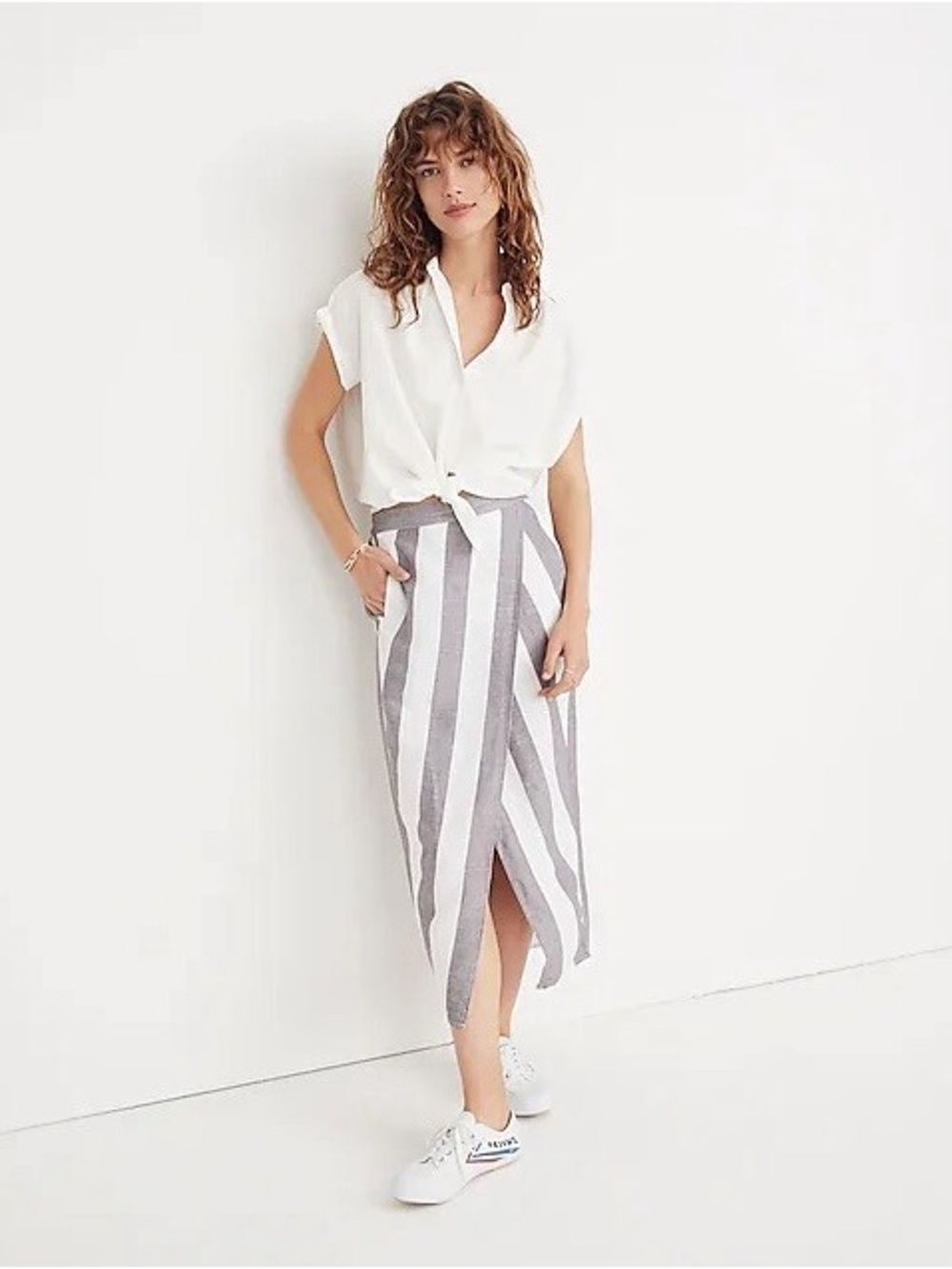 Madewell Striped Overlay Skirt